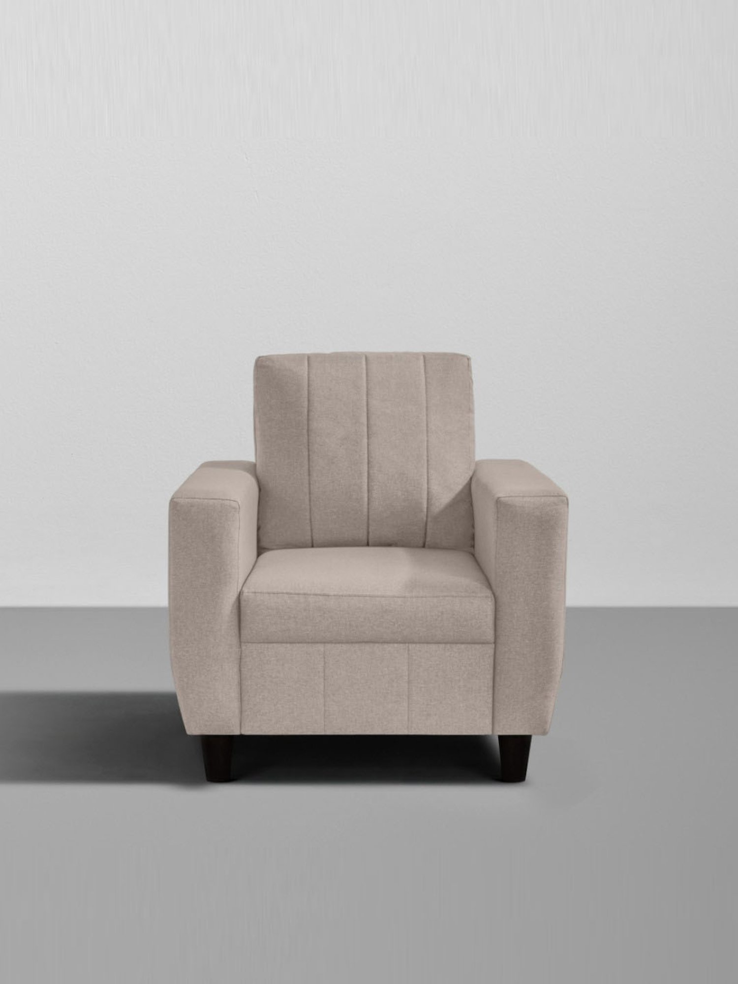 Sleepyhead Bae Pebble Brown Fabric 1 Seater Sofa