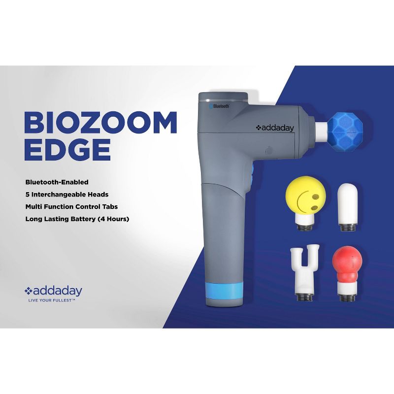 Addaday BioZoom Edge Percussion Massager - Gray