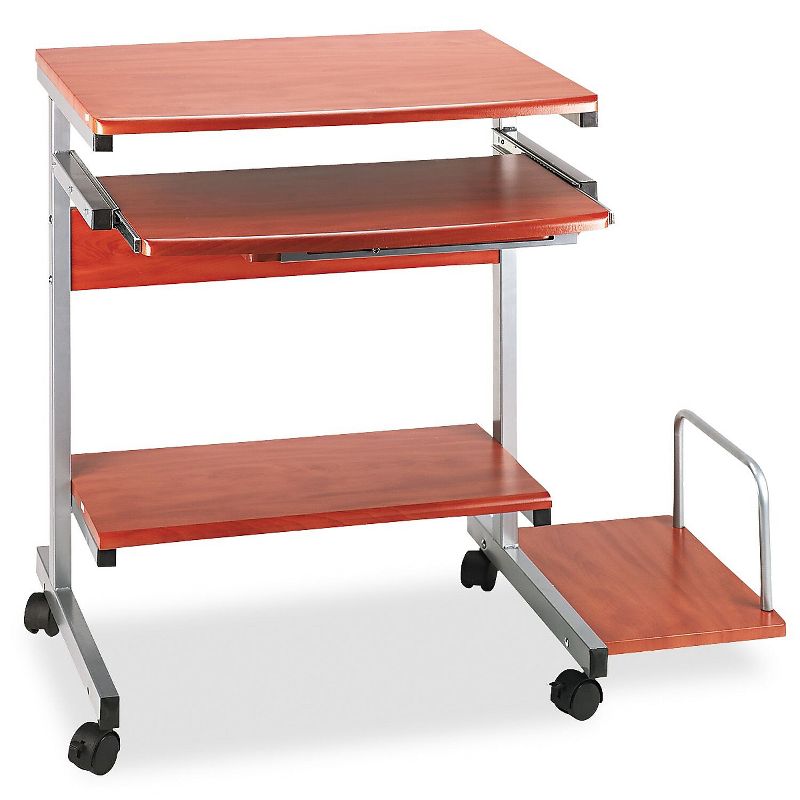 Mayline Portrait PC Desk Cart Mobile Workstation 36-1/2w x 19-1/4d x 31h Medium Cherry 946MEC