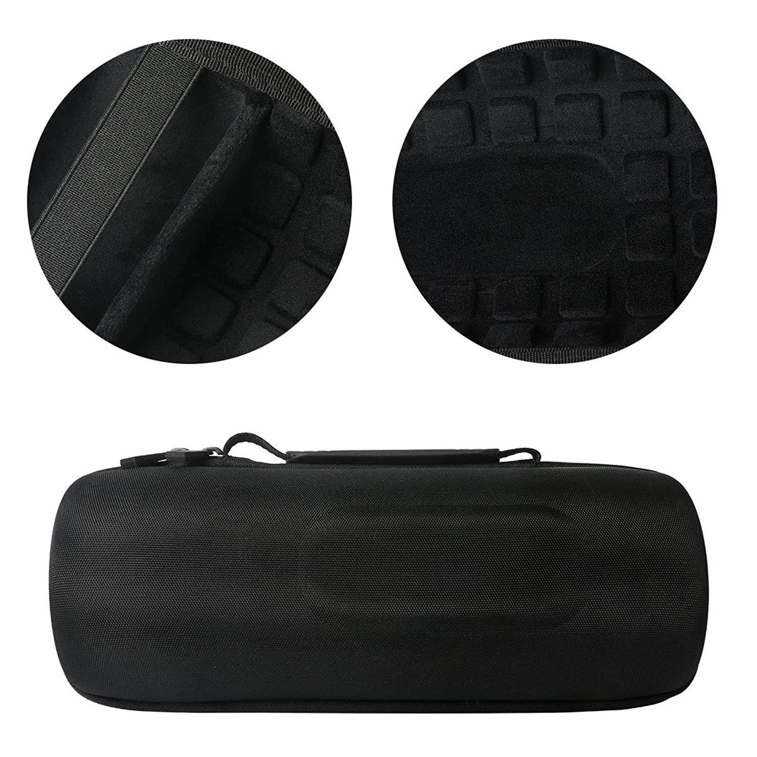 co2crea Hard Travel Case for JBL Charge 4 Waterproof Bluetooth Speaker (Black Case)