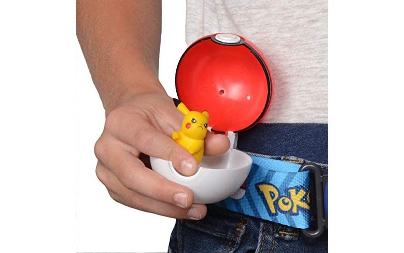 Jazwares Pokemon Clip 'N' Go Belt Set with 3 Poke Balls & 2 Figures - Includes Pikachu and Cubone