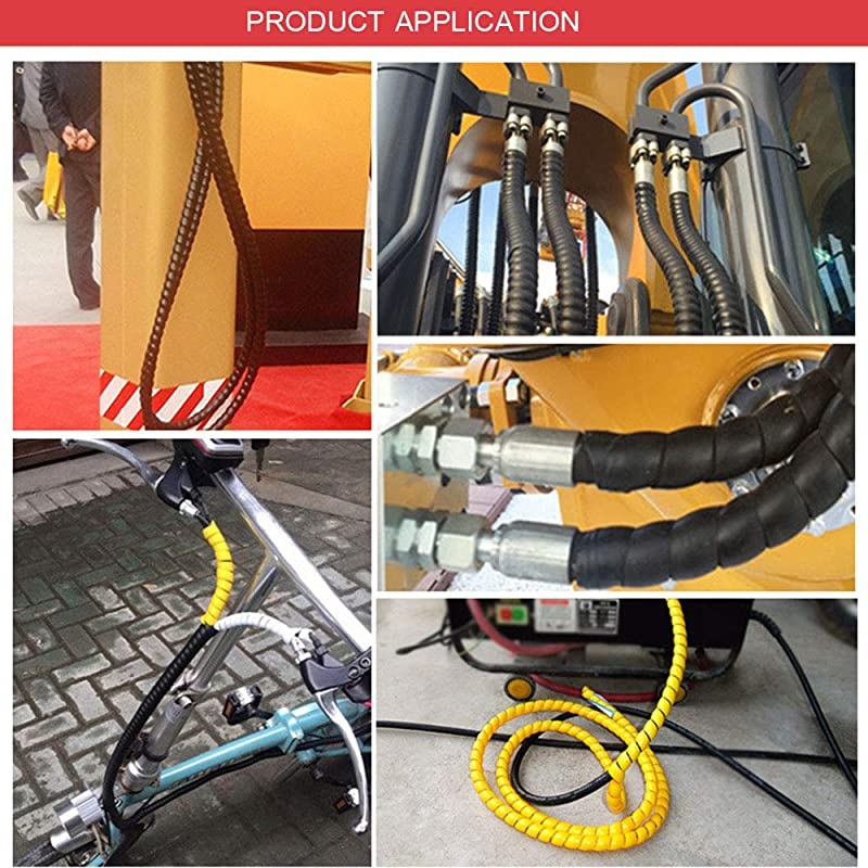 Dog and Cat Cord Protector 328ft Wire Protector Sleeve Covers for Cord Protects Your Pets from Chewing Through Insulated Cables 5 PCSPack 328ft in Total 10mm Width by