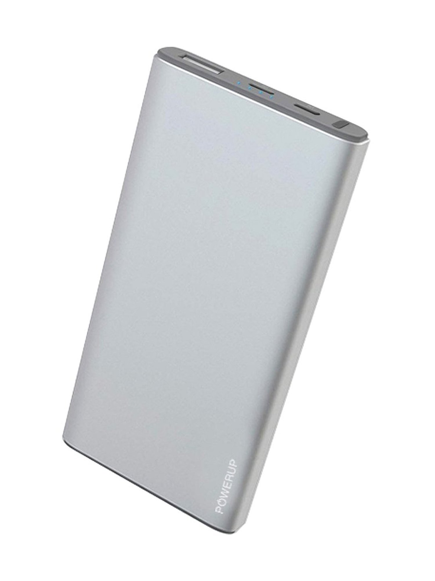 Powerup Quick Charge Slim Design 5000mAh Power Bank Aluminium Shell Li-Polymer Battery (Silver)