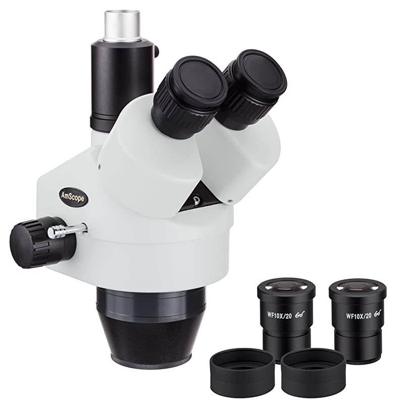 SM745T 7X-45X Trinocular Zoom Power Stereo Microscope Head