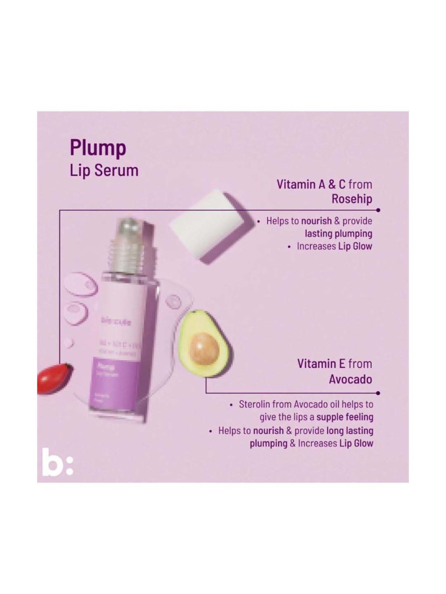 Biocule Vitamin C+A+HA Rosehip Lip Serum - 10 ml