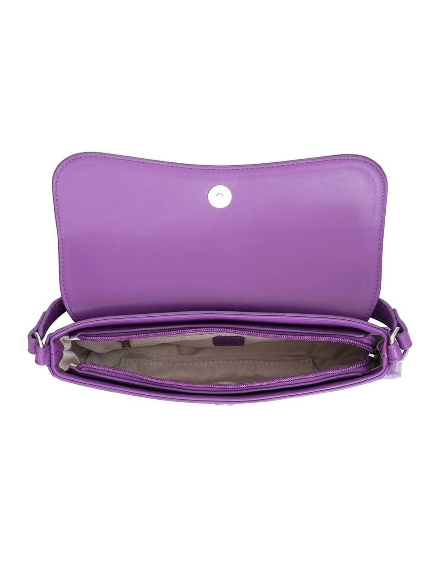 United Colors of Benetton Valeri Violet Printed Shoulder Handbag