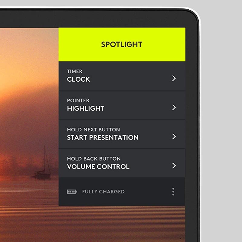 Spotlight Presentation Remote Advanced Digital Highlighting with Bluetooth Universal Presenter Clicker 30M Range and Quick Charging Black