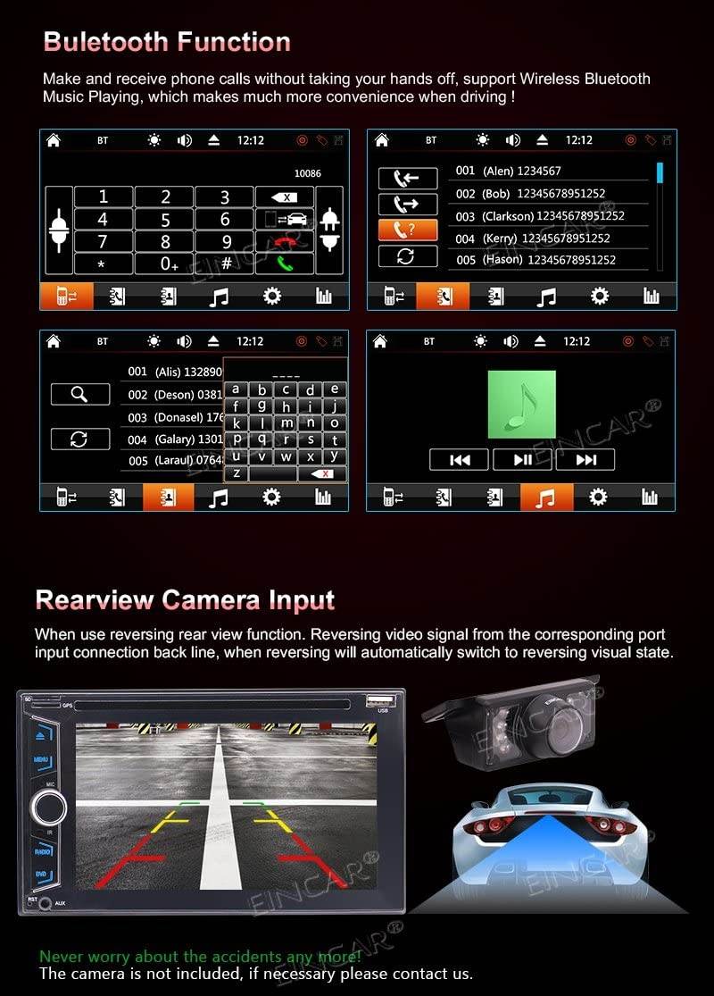 6.2 Inch HD Capacitive Touch Screen Car Stereo Double Din CD/DVD Player GPS Navigation Support GPS Bluetooth Autoradio TF USB WiFi AUX 3G 4G FM/AM Radio Remote Control Colorful Buttons