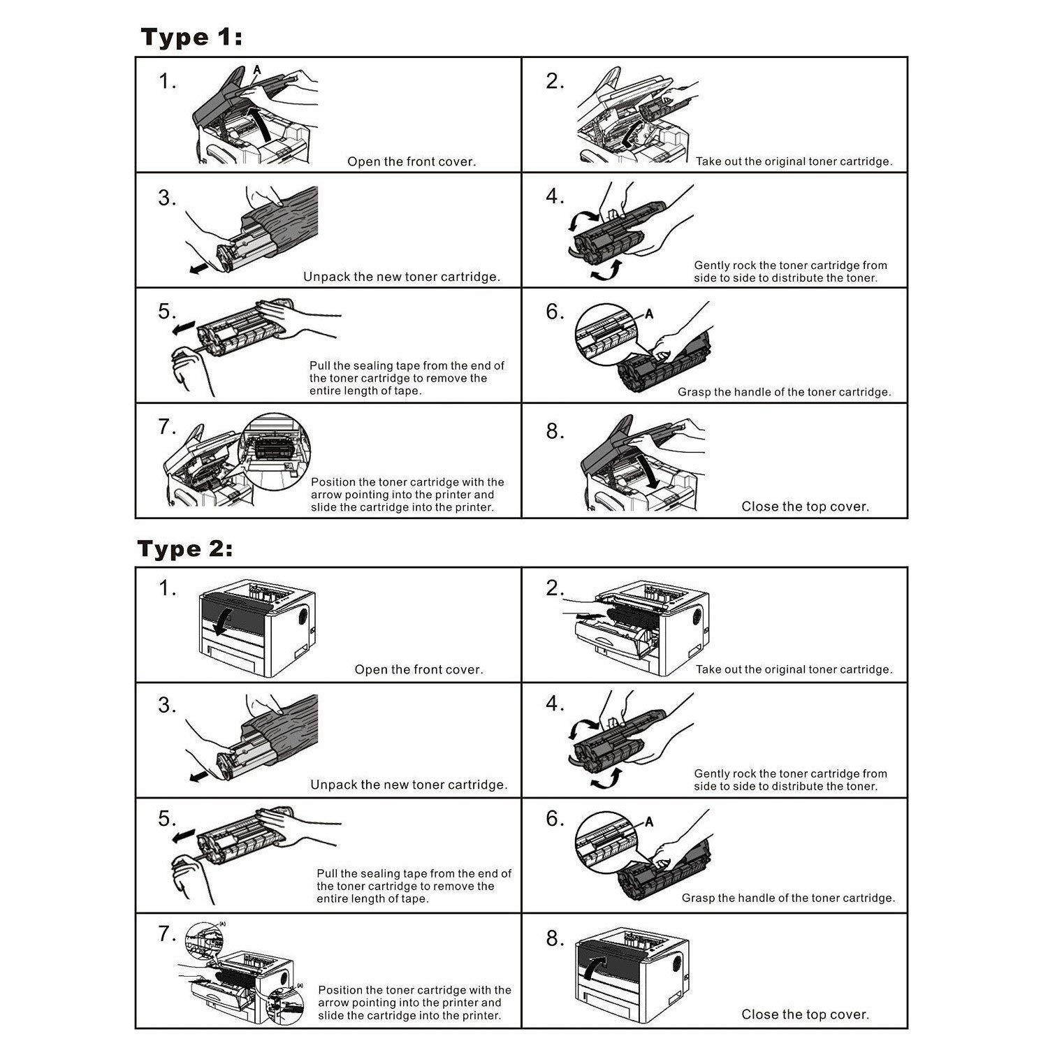 Allwork Compatible HP 80A CF280A 05A CE505A Toner Cartridge use for HP Laserjet P2035 P2055x P2055dn P2055d P2035n, HP Laserjet Pro 400 M401 M425 (Black, 1-Pack)