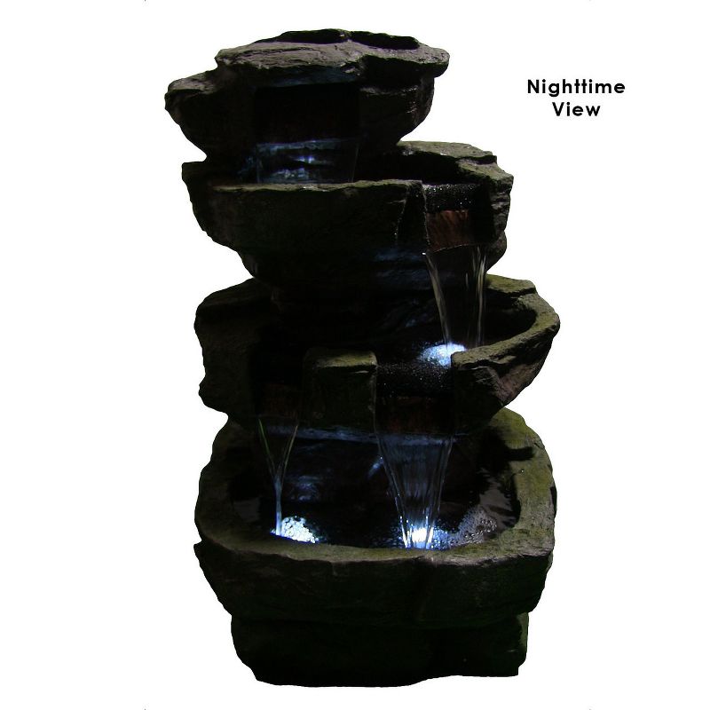 Ceramic Cascading Vines Garden Fountain - Acorn Hollow