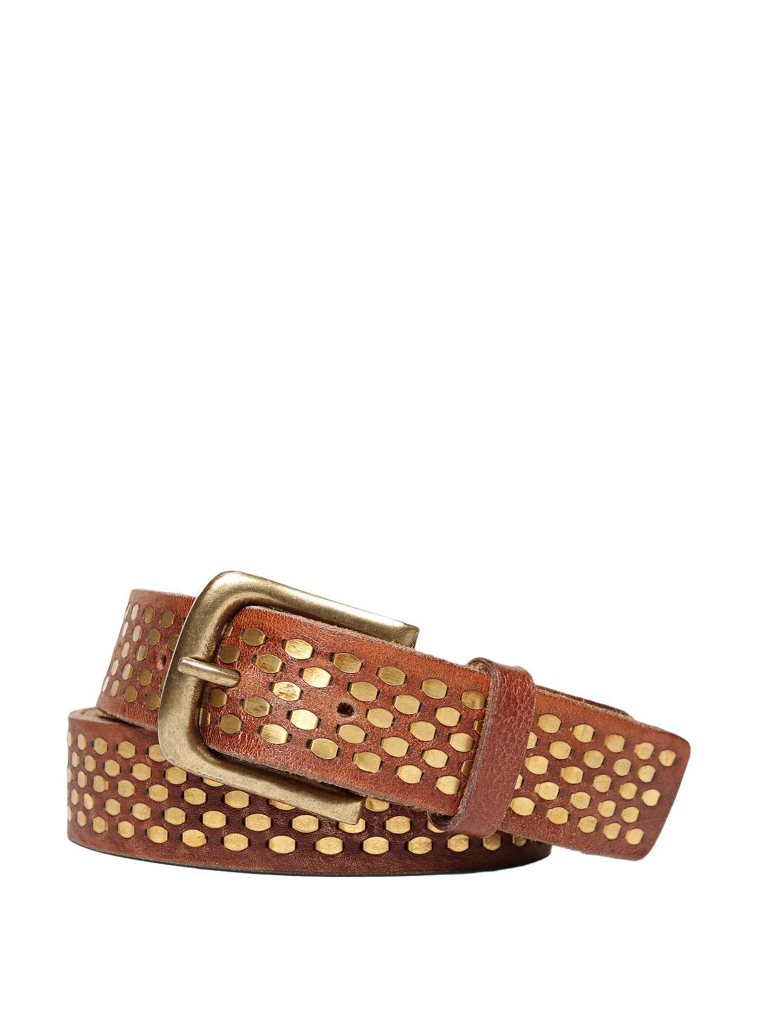 Art N Vintage Tan Leather Waist Belt For Women