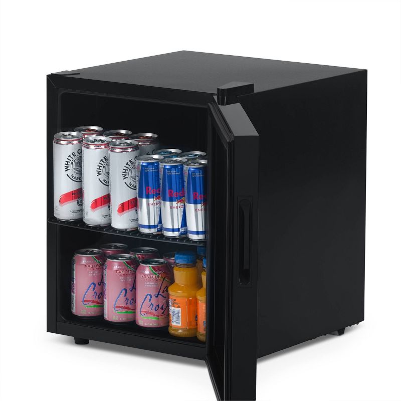 NewAir 60 Can Beverage Fridge with Glass Door - Black