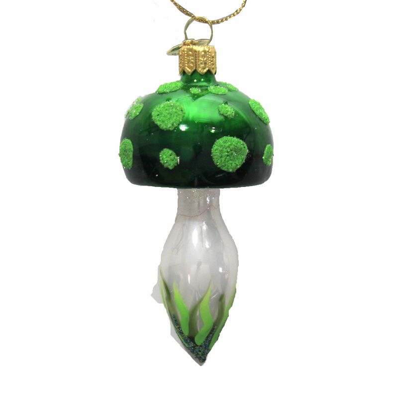 Morawski 4.0" Green Mushroom Ornament Toadstool Spring  -  Tree Ornaments