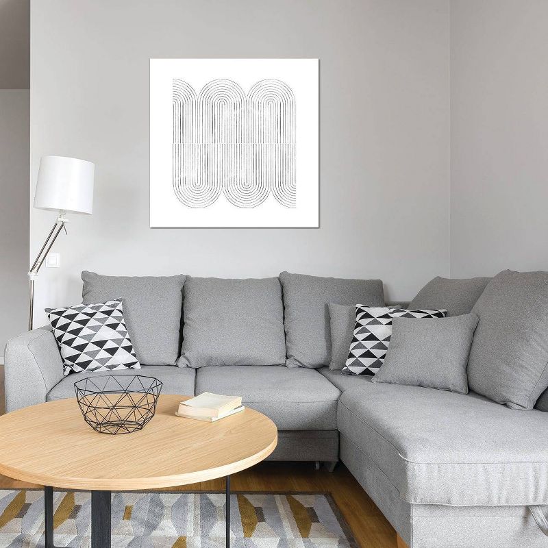 Mid Century Curved Lines by Whales Way Unframed Wall Canvas - iCanvas