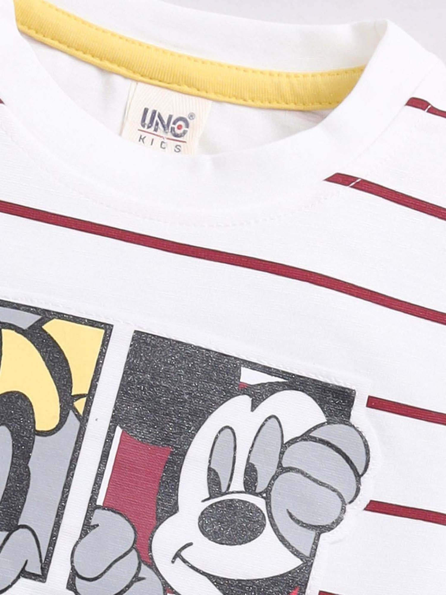 UNO KIDS Boys Brown & White Striped Top & Short sets