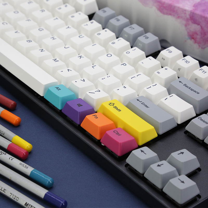 Varmilo  Ergonomic Design, Cool Exterior 87 Keys USB Wired Cable Detachable Cherry MX Mechanical Gaming  Keyboard With White Backlit For Office And Game, PBT Keycaps - VA87M Nordic Summit Verison