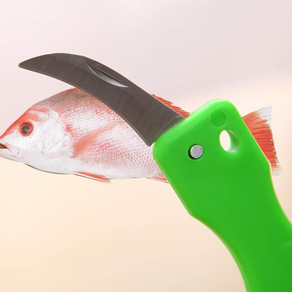Fish Scales Remover Fish Skin Scraper Fishing Peeler Kitchen Helper (Green)