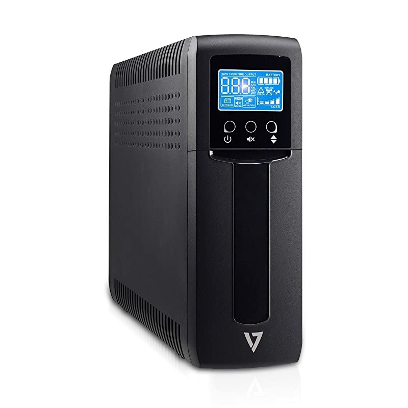 UPS1TW1500-1N UPS 1500VA Tower (900W, 10 Outlets NEMA 5-15 (B) (5 Battery Backup+5 Surge only), Boost, AVR, LCD-Display, USB, Simulated Sine Wave, Line Interactive, 6ms Transfer time) Black