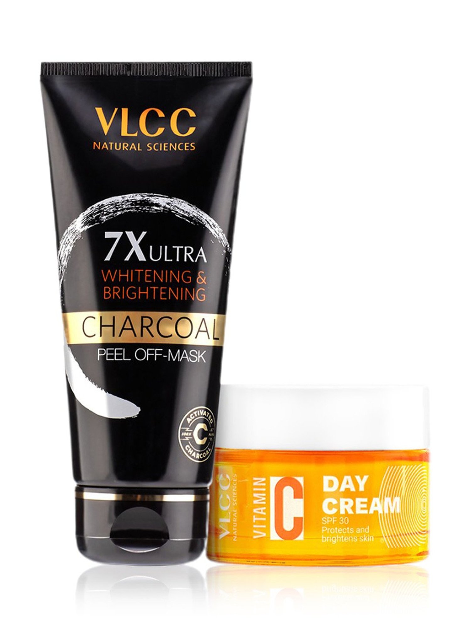VLCC Natural Sciences 7X Ultra Charcoal Peel Off Mask & VLCC Vitamin C Day Cream Combo