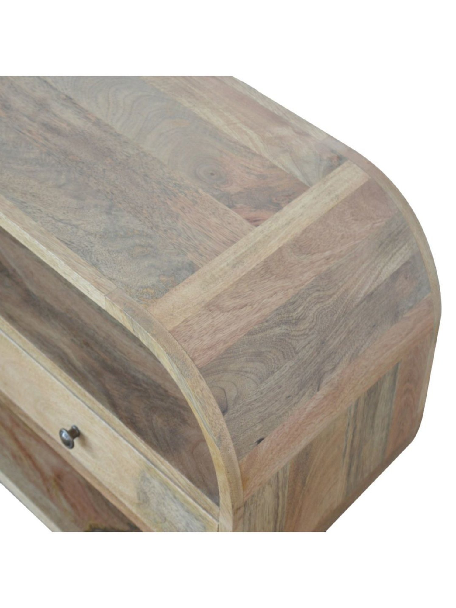 Fabindia Brown Sheesham Wood Textured Cabinet