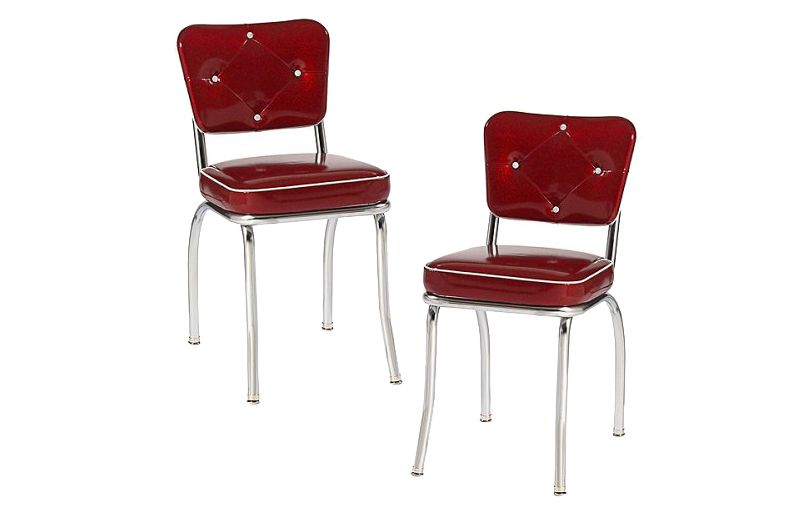 Set of 2 Lucy Diner Chair Red