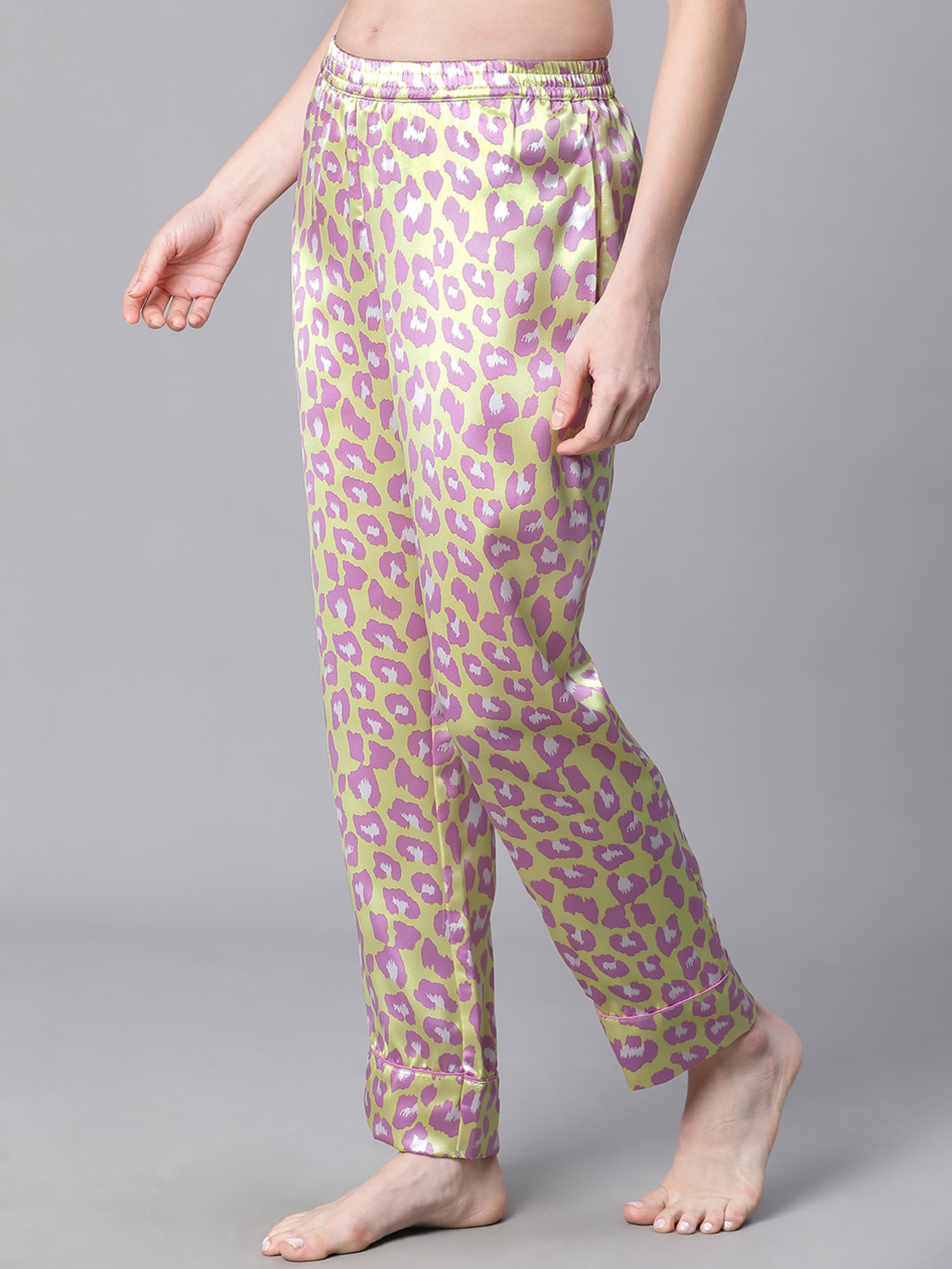 Oxolloxo Multicolor Satin Printed Pyjamas