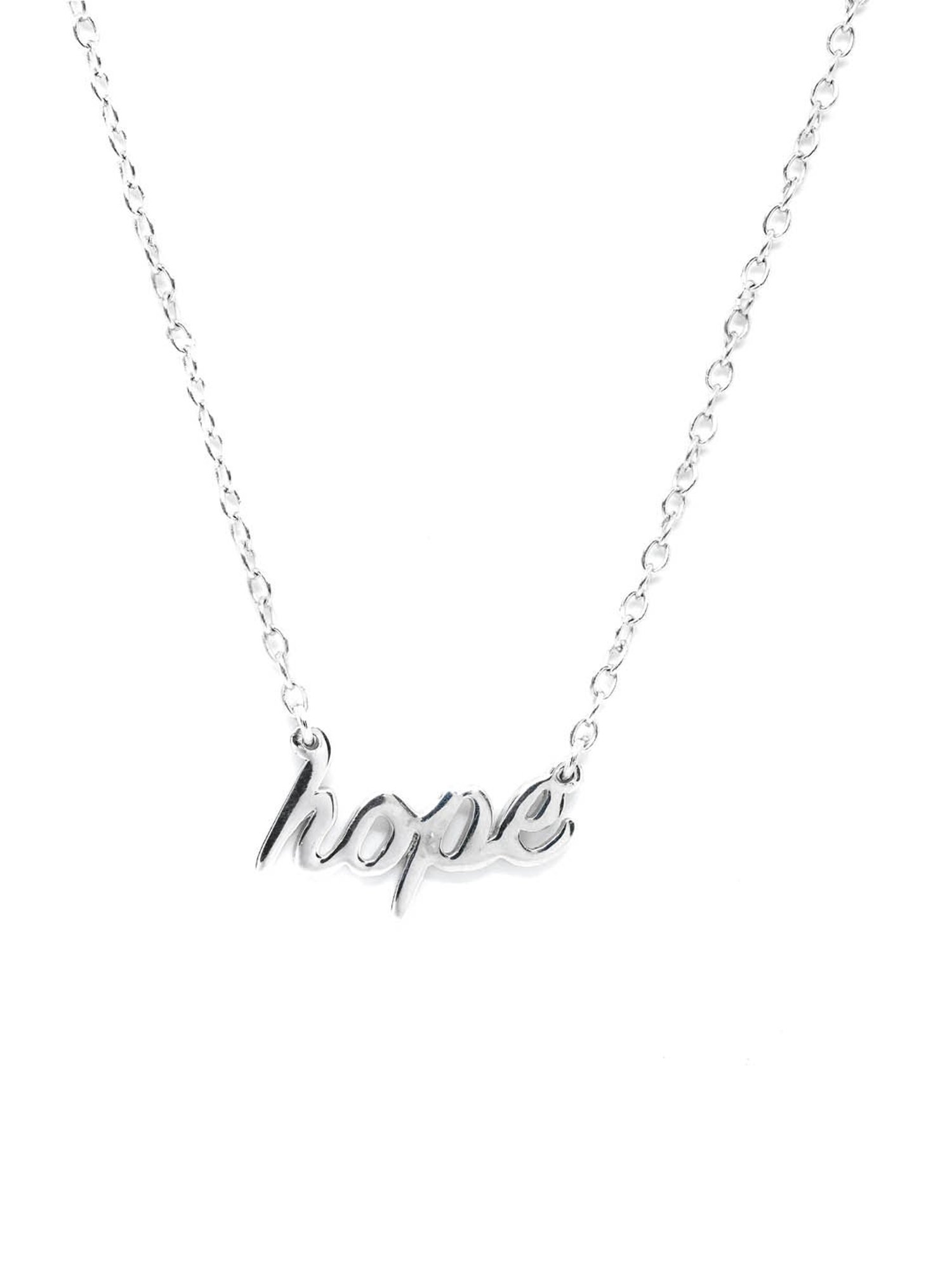 925 Silver HOPE Pendant with 18-inch Chain for Women & Girls
