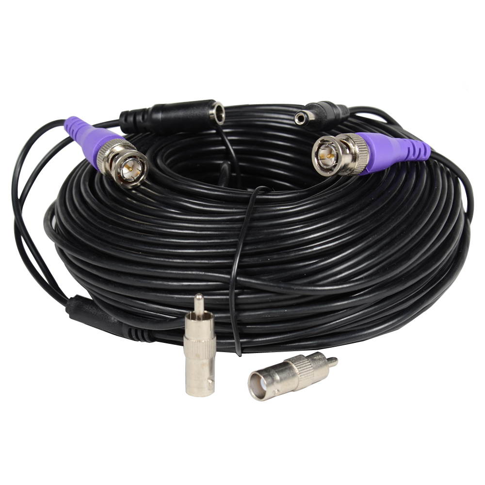 VideoSecu 8x150ft Video Power Cable for AHD HD-CVI HD-TVI HD Analog Security Camera Surveillance with Free BNC RCA Connectors B5O