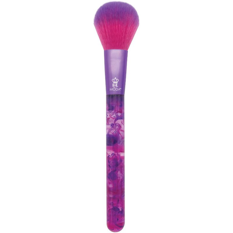 MODA Brush Purple Smoke Show 5pc Full Face Makeup Brush Set, Includes - Powder, Angle Blender, Shader, and Lip Brushes