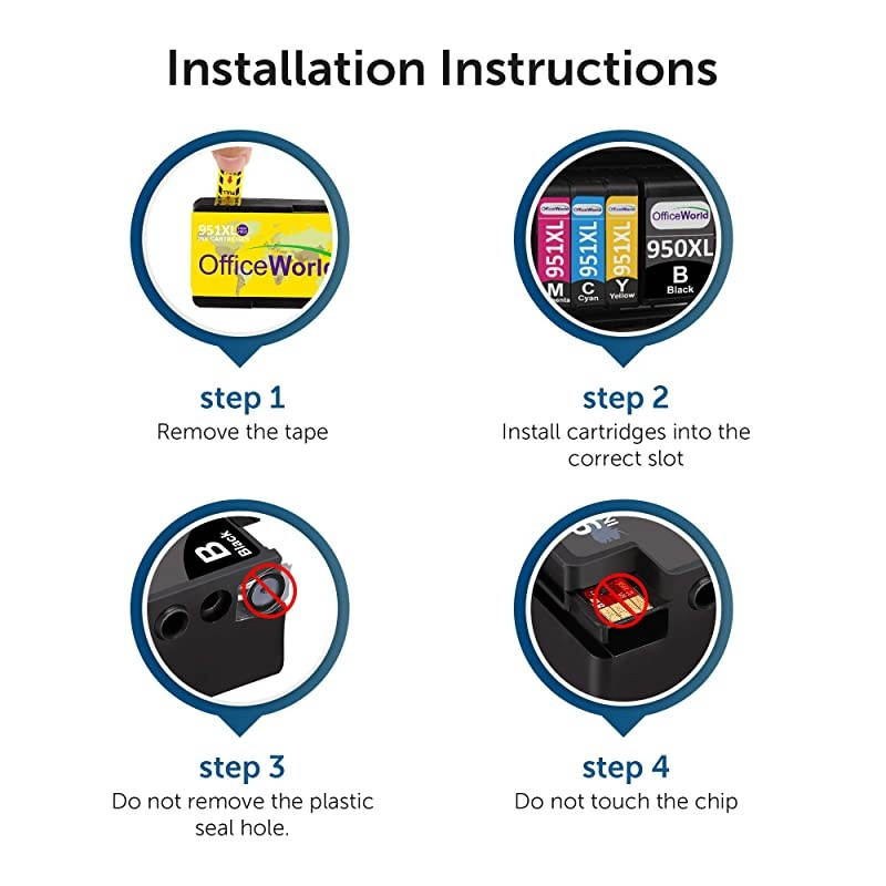 Compatible Ink Cartridge Replacement for HP 951 951XL for HP Officejet Pro 8600 8610 8620 8630 8640 8100 8625 8615 251dw 271dw 276dw Printer 1 Cyan 1 Magenta 1 Yellow 3Pack