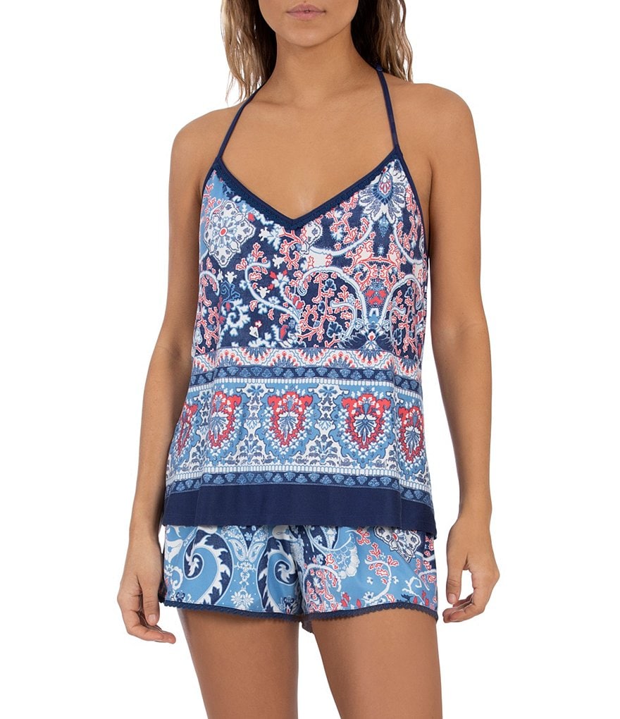 In Bloom By Jonquil Berkeley Tapestry Printed Knit Shorty Coordinating Pajama Set
