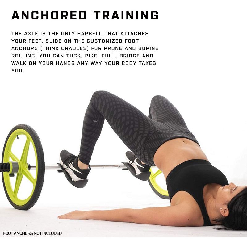 AXLE Versatile Fully Collapsible Lightweight Olympic Barbell Crossfit and Olympic Training (Foot Straps Not Included)