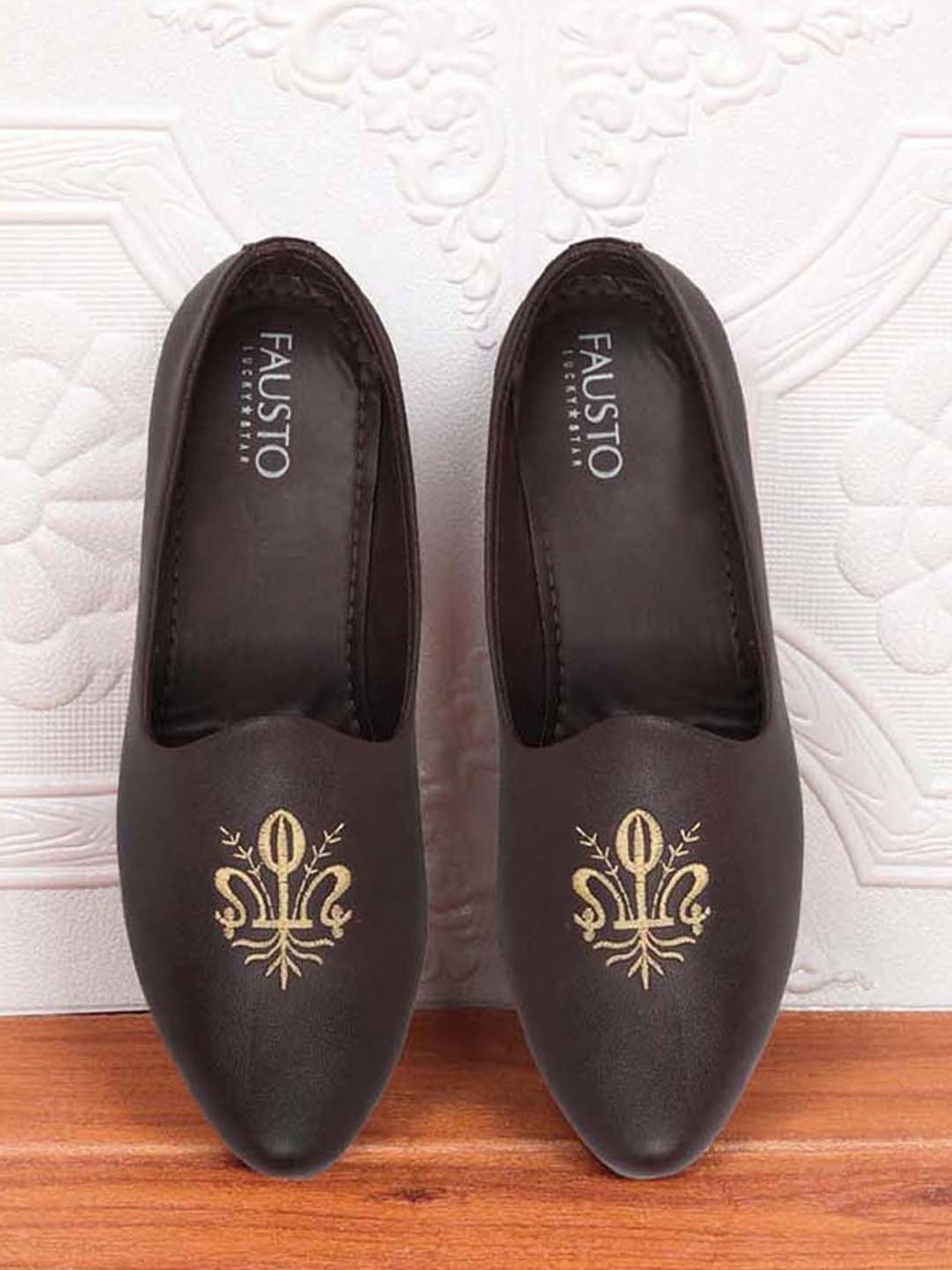 Fausto Men's Tobacco Ethnic Juttis