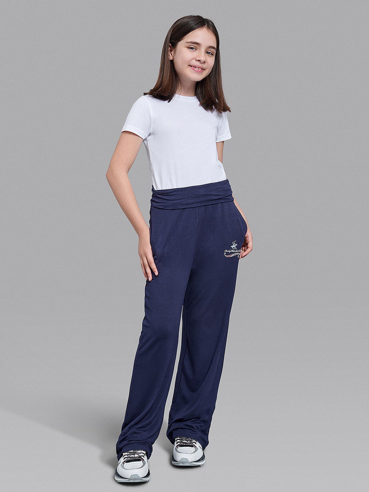 Beverly Hills Polo Club Kids Navy Solid Yoga Pants