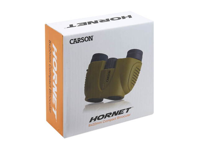 Carson Hornet Compact 8x22mm Binocular Fully Multi-oated Lenses, Olive,