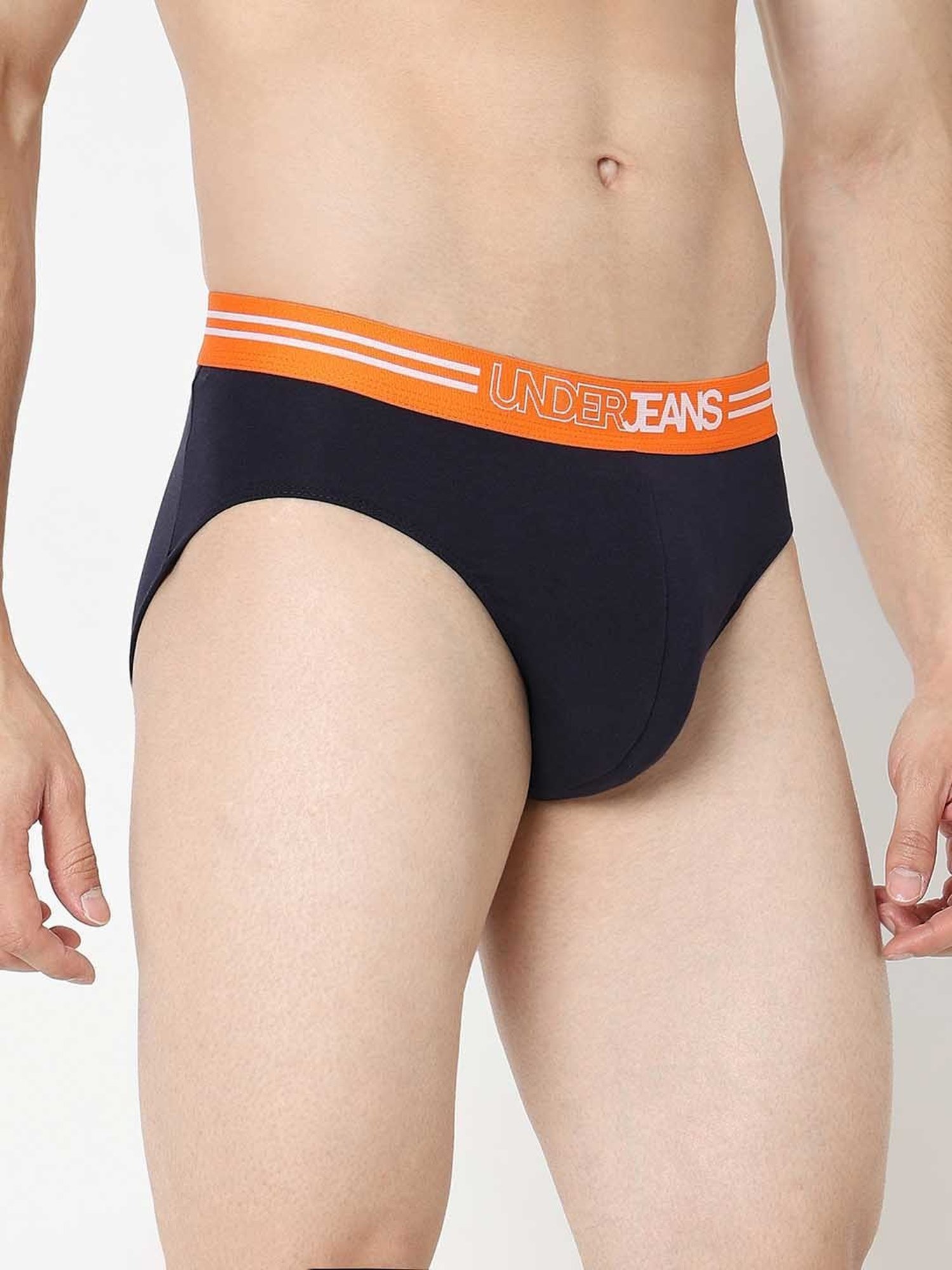 UnderJeans by Spykar Navy Regular Fit Briefs