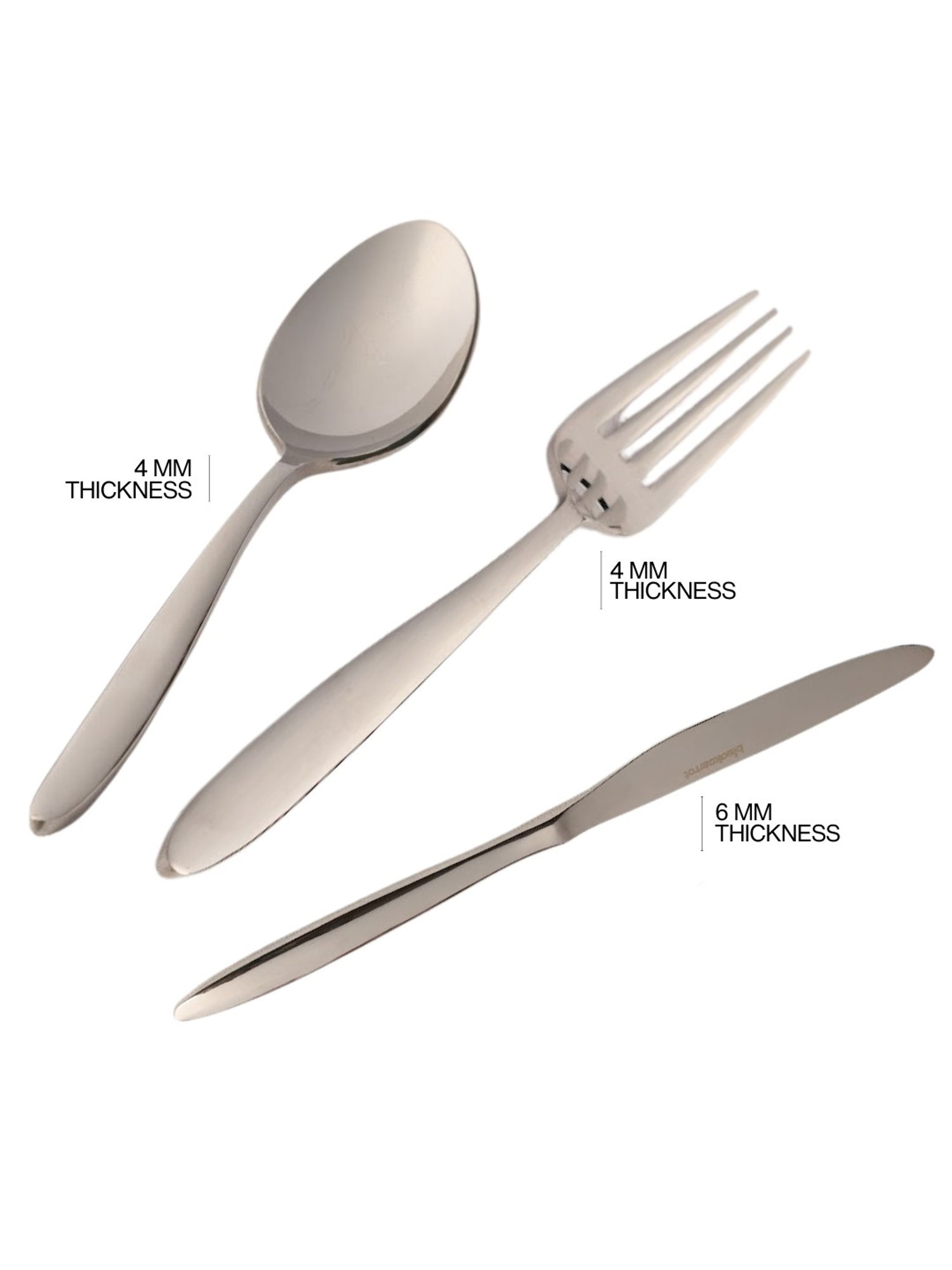 BlackCarrot 3 Pcs Stainless Steel Cutlery Set