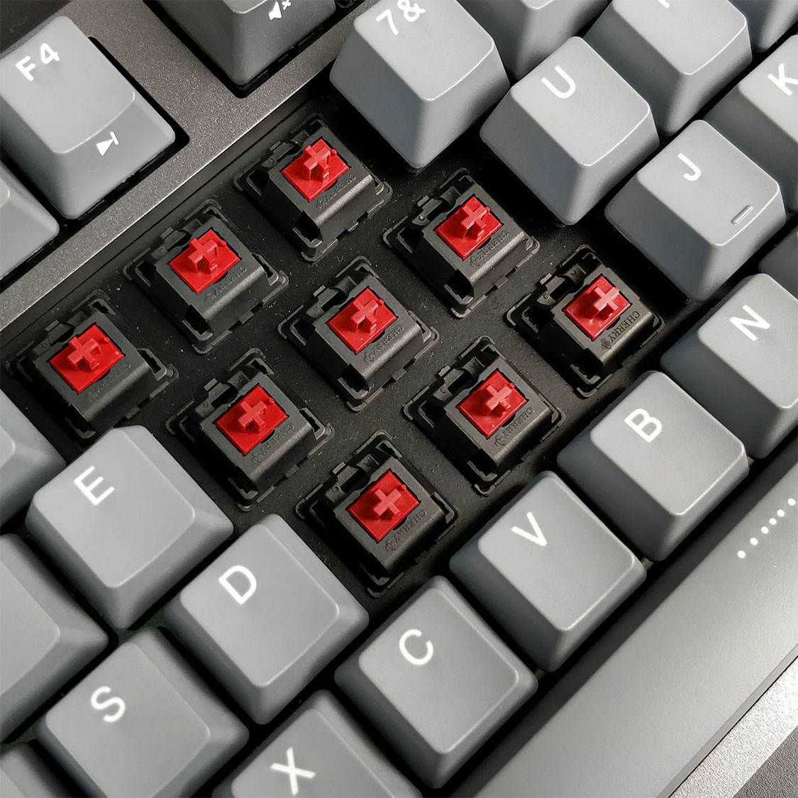 Durgod Taurus K310 Mechanical Gaming Keyboard - 104 Keys - Double Shot PBT - NKRO - USB Type C (Cherry Red, Grey)