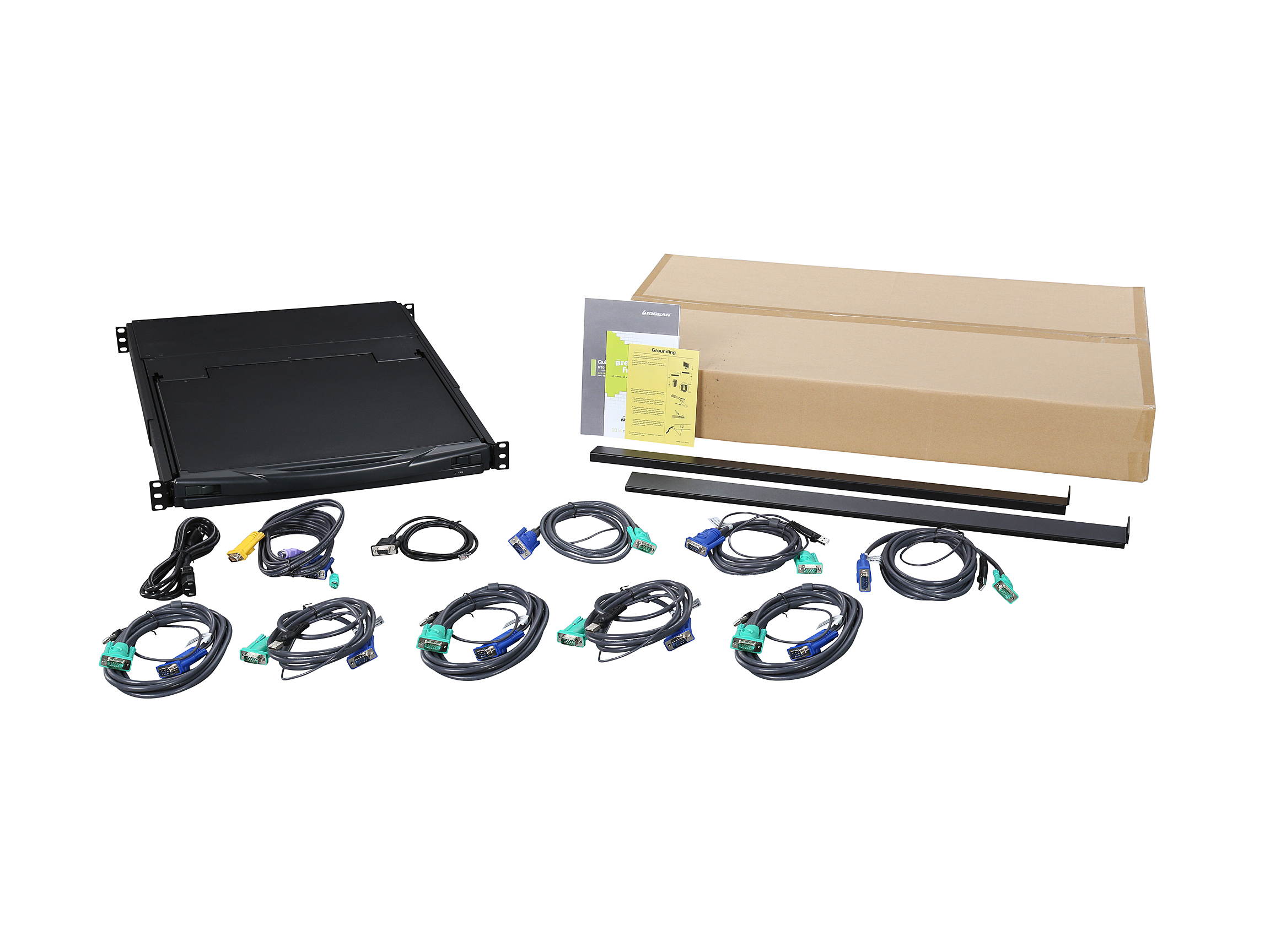 IOGEAR GCL1908KITU 8-Port 19" LCD KVM Drawer Kit with USB KVM Cables
