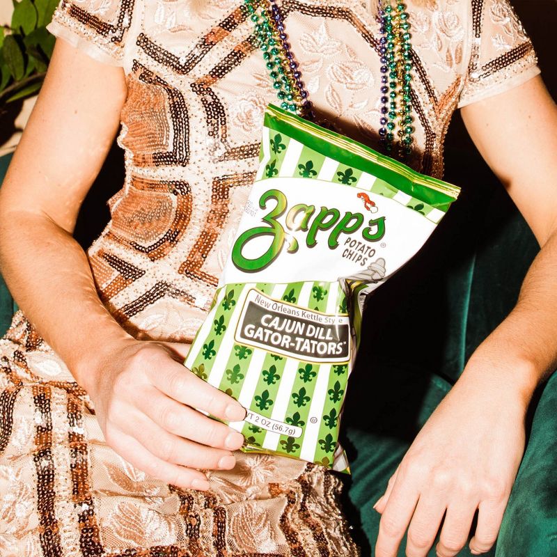 Zapp's New Orleans Kettle Style Cajun Dill Gator-Tators Potato Chips - 5oz