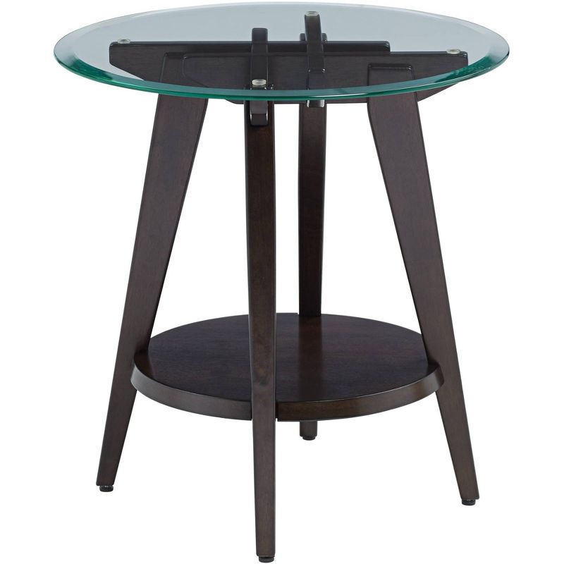 55 Downing Street Milton Dark Brown Round Accent Table