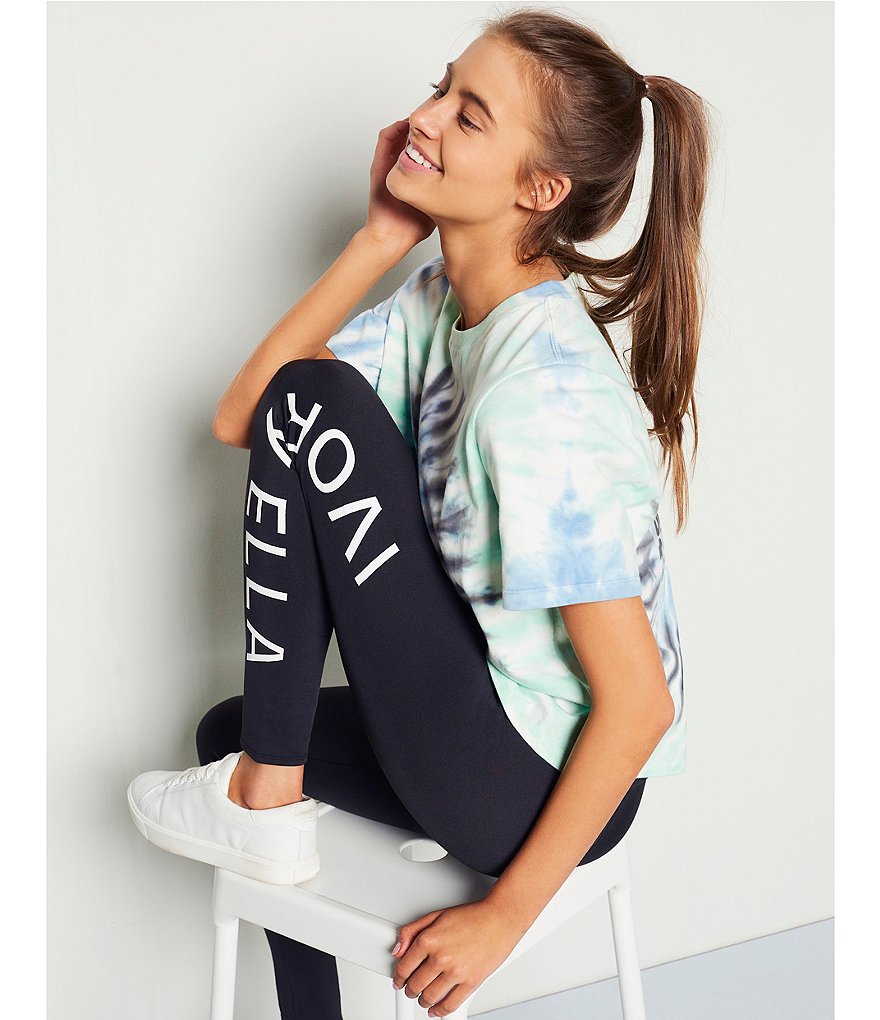 Ivory Ella Short Sleeve Cropped Tie-Dye Tee