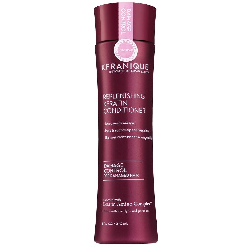 Keranique Damage Control Replenishing Keratin Conditioner for Dry Damaged Hair - 8 fl oz