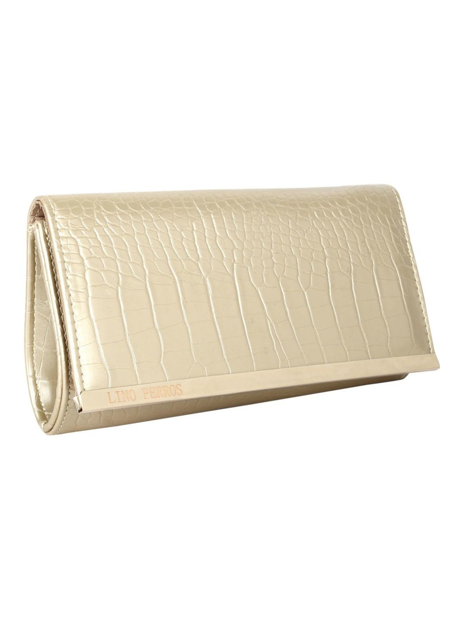 Lino Perros Golden Textured Medium Wallet for Women