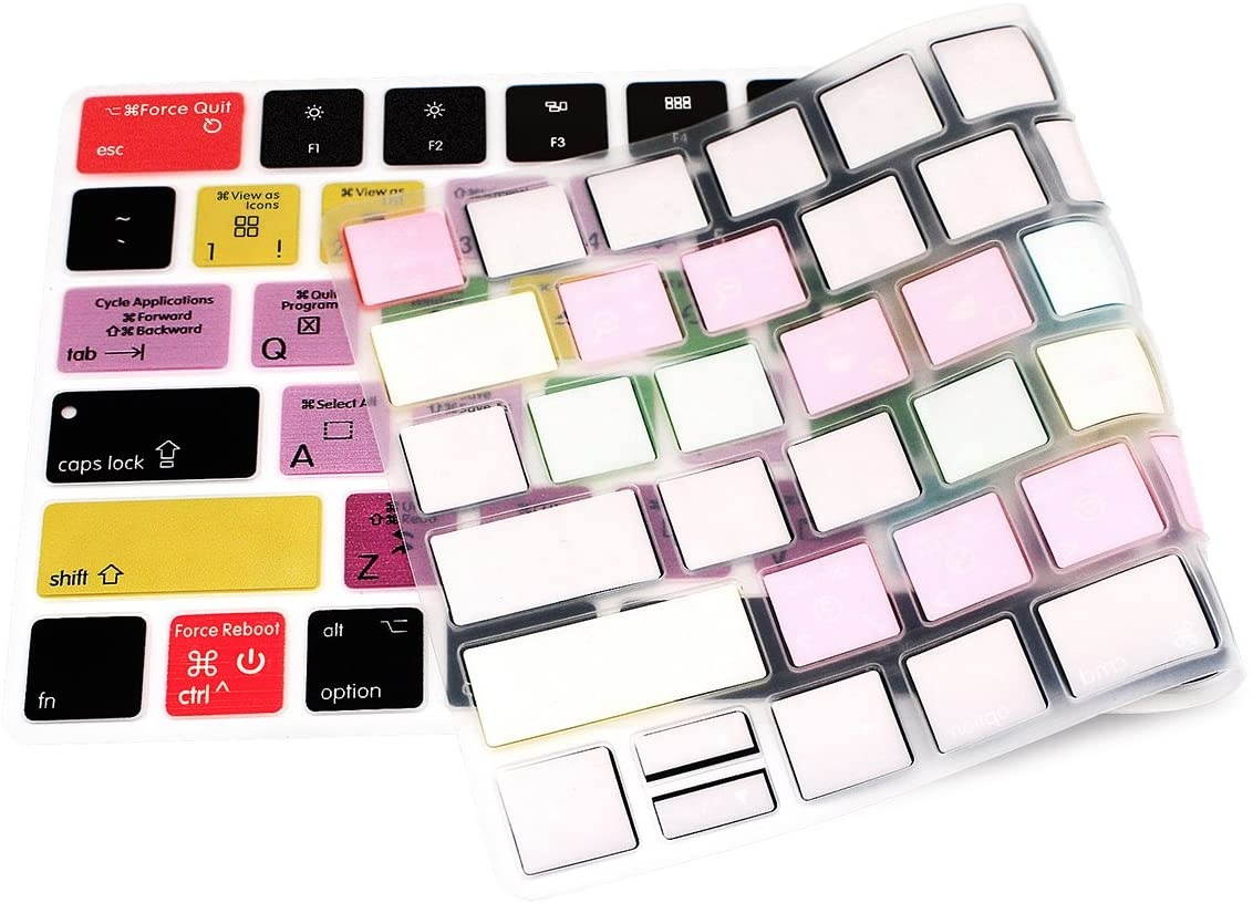 HRH for Mac OSX Functional Shortcut Hotkey Keyboard Cover Silicone Skin for Apple Magic Wireless Bluetooth Keyboard MLA22LL/A (A1644,2015 Released) with US Layout