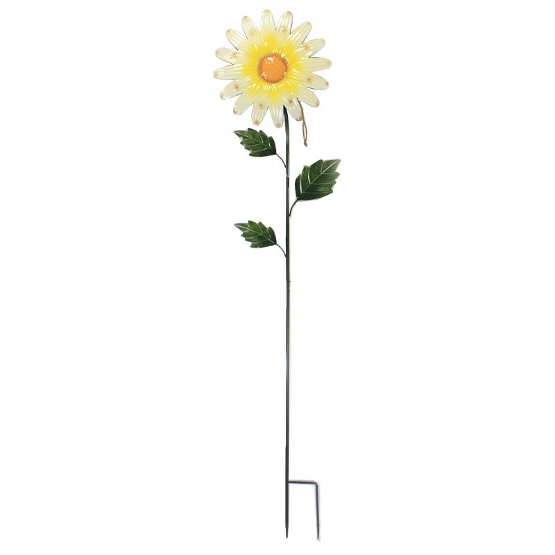 Home & Garden 59.0" Daisy Flower Stake Yard Decor Poke Flower Garden Direct Designs International  -  Decorative Garden Stakes