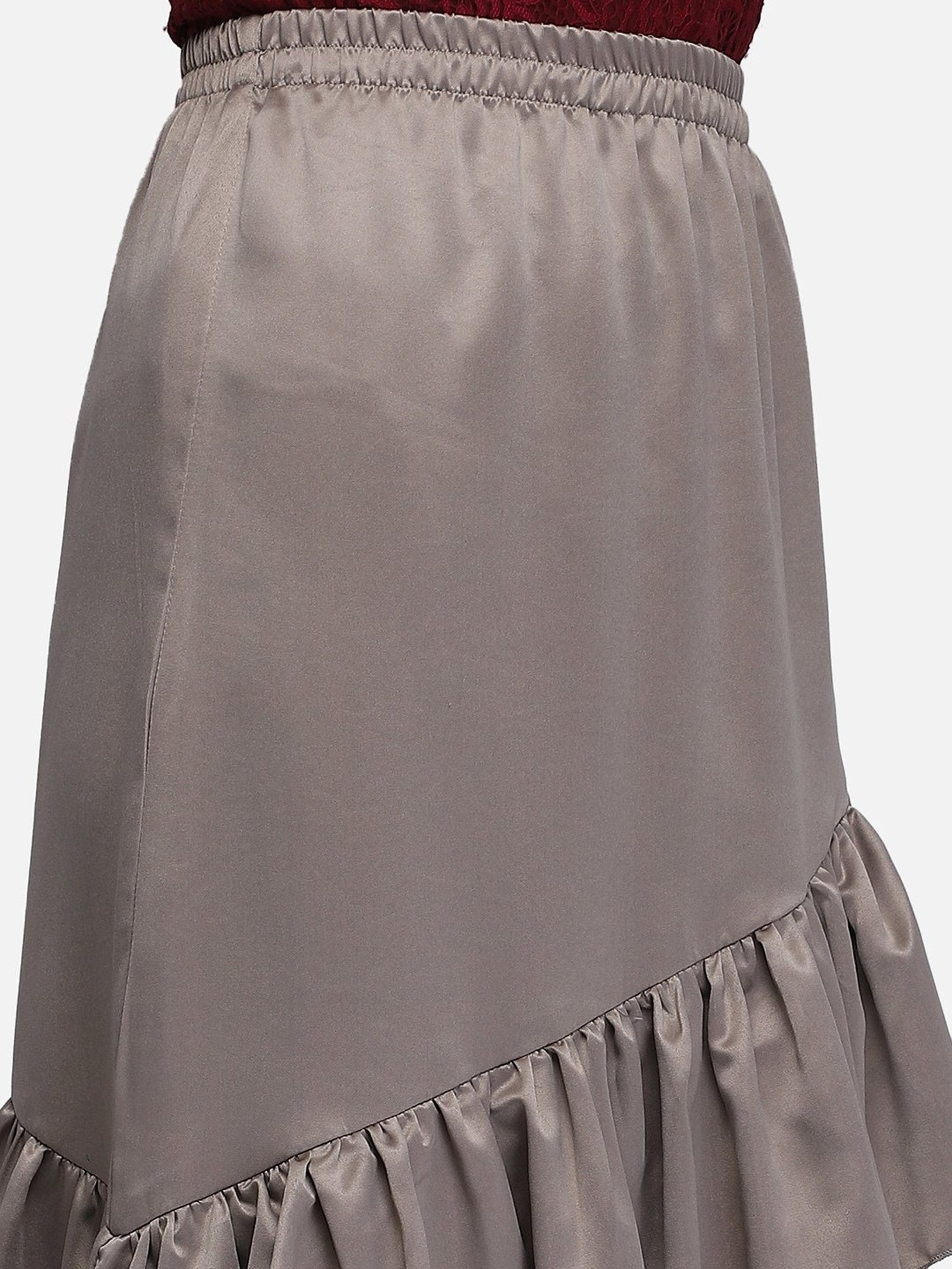 Smarty Pants Brown Below Knee Skirt