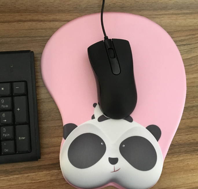 Anime Panda 3D Mouse Pad Ergonomic Soft Silicon Gel Gaming Mousepad with Wrist Support Animal Mouse Mat For PC Mac