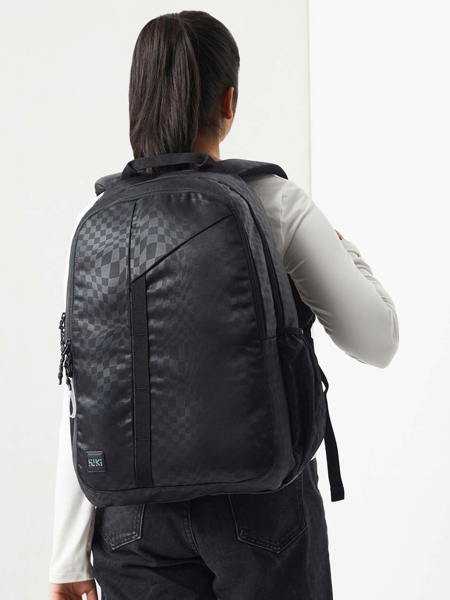 Wiki Back to School 1 Black Polyester Printed Backpack - 30 Ltrs