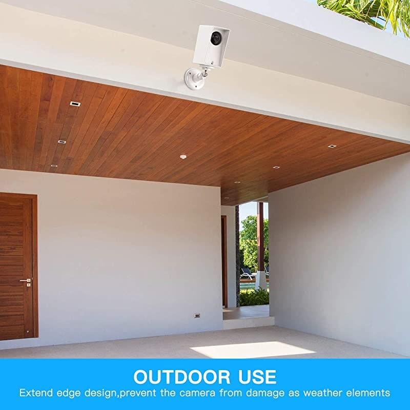with Wyze Cam Pan Wall Mount, Weather Proof Anti-Sun Glare and UV Protection Outdoor/Indoor Adjustable Bracket with Protective Skin Case for Wyze Cam Pan 1080p Security Camera